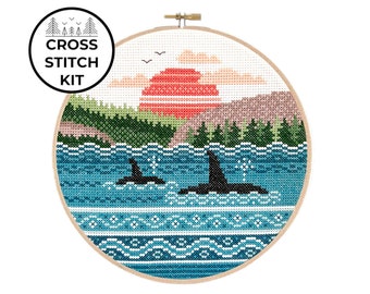 Orca Bay Landscape Cross Stitch Kit