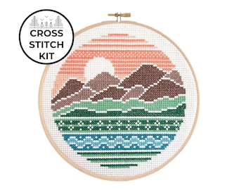 Sierra Mountain Range Cross Stitch Kit
