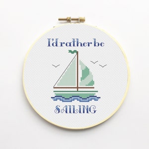 Sailboat Cross Stitch PDF Pattern