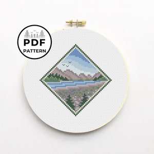 Northwest Territories Northern Landscape PDF Cross Stitch Pattern