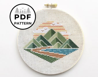 Hiking Trail Cross Stitch PDF Pattern