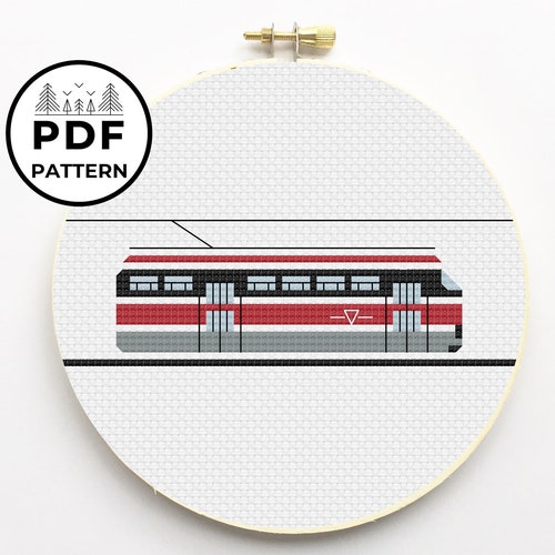 Toronto Raccoon in Streetcar Cross Stitch Kit Etsy Canada