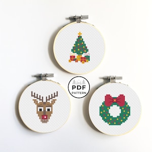 Christmas Ornaments Cross Stitch Patterns - Digital Download