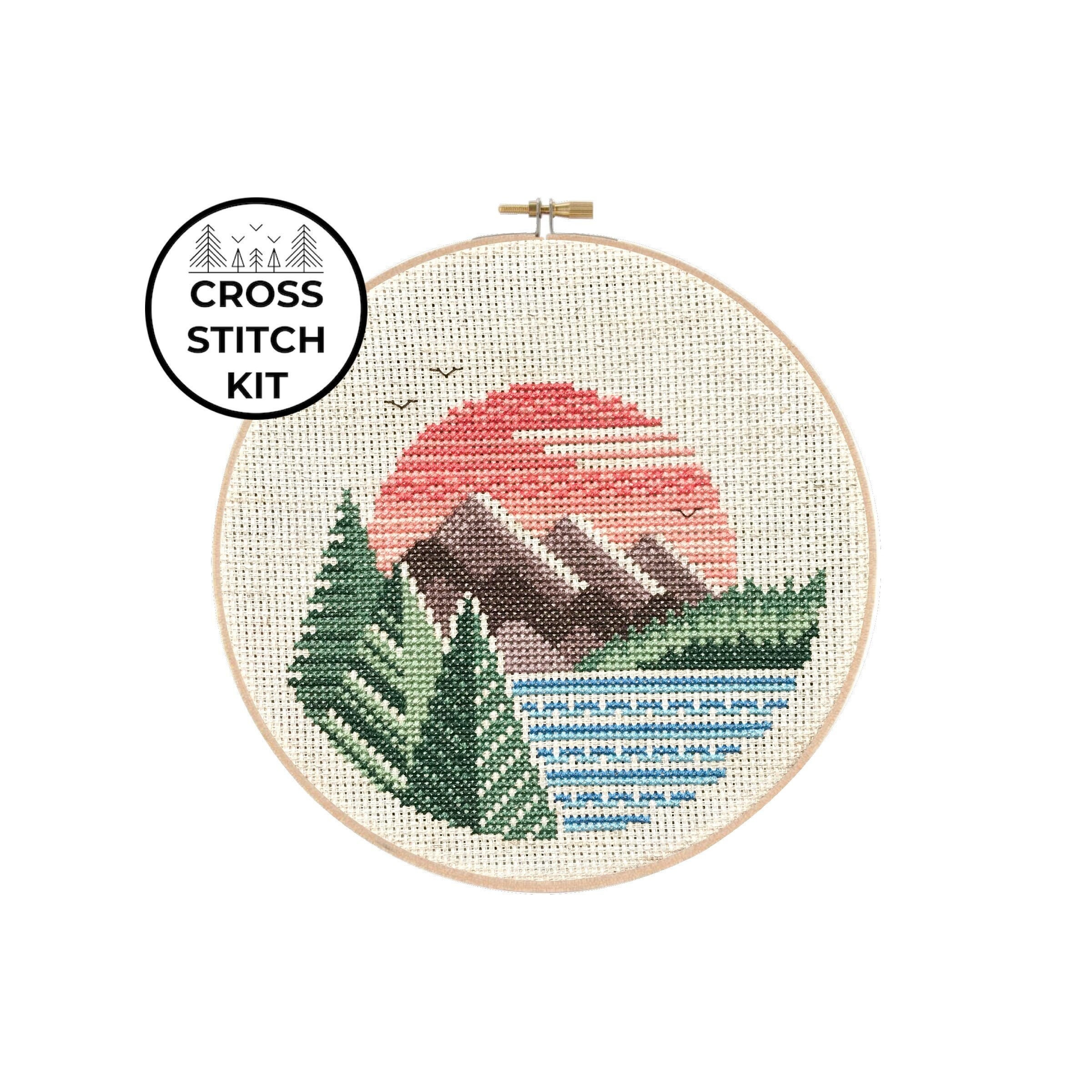Mountain Range Cross Stitch Kit - Etsy Denmark
