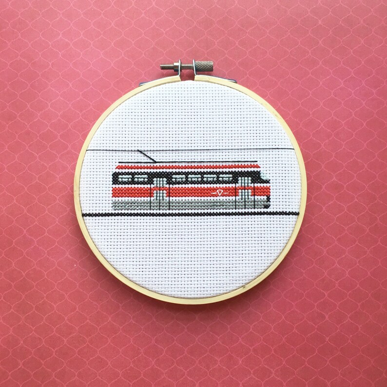 Toronto Streetcar Cross Stitch Kit