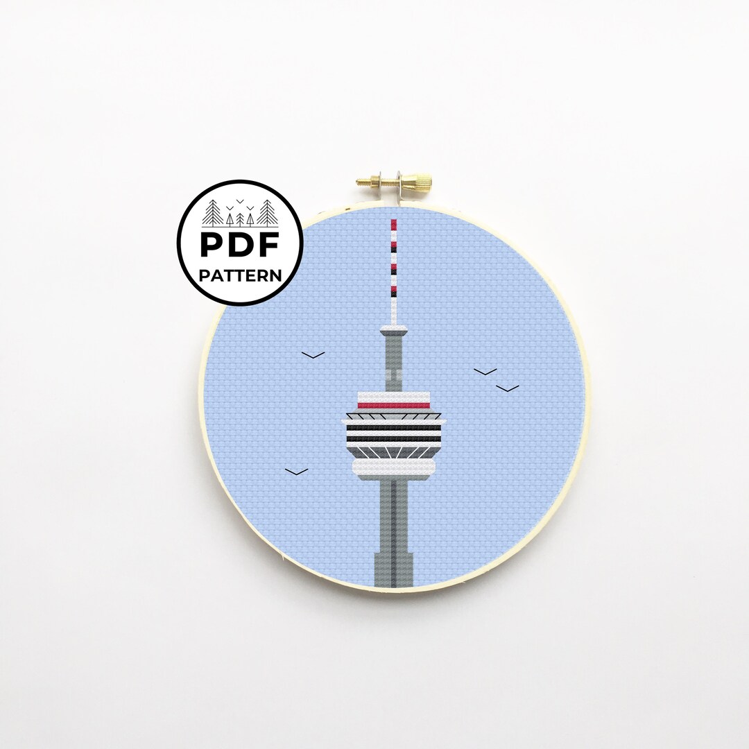 Toronto Pattern Toronto CN Tower Cross Stitch PDF Pattern - Etsy