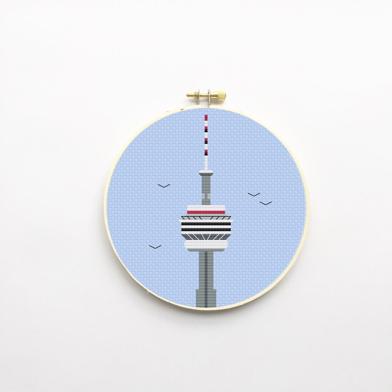 Toronto Cross Stitch Kit CN Tower Etsy Canada