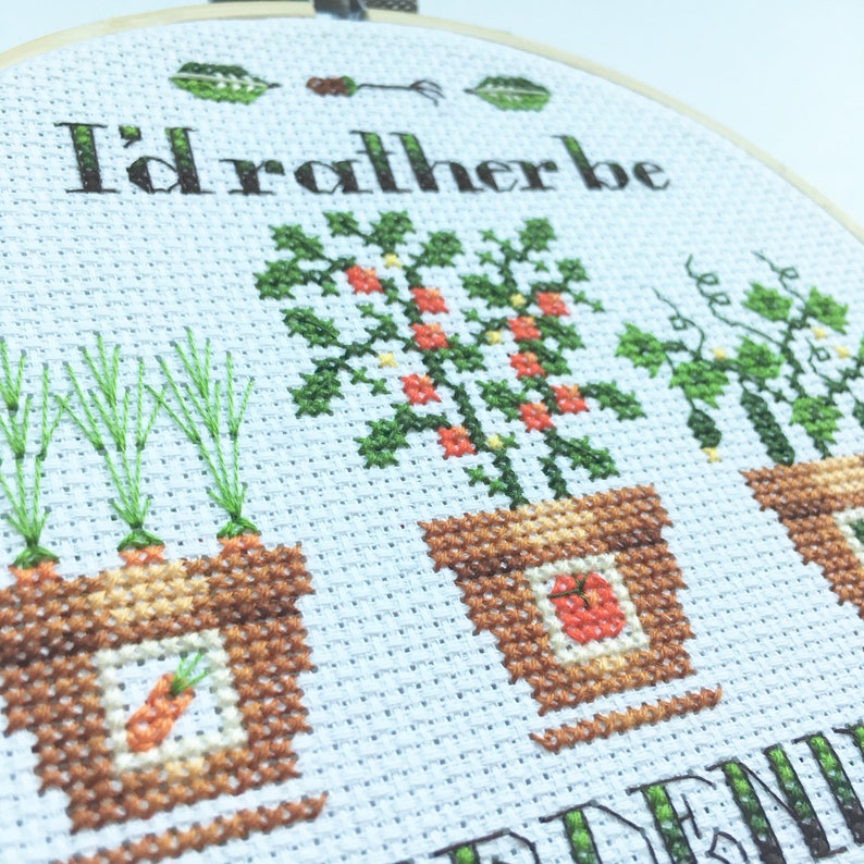 Garden Cross Stitch Pattern Modern - Etsy