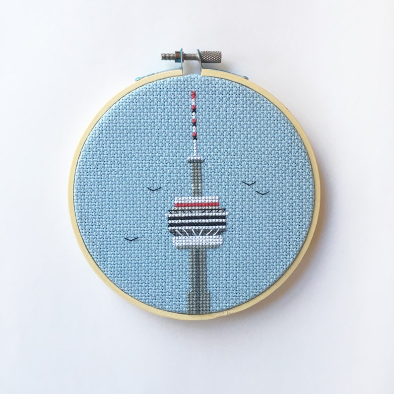 Toronto Cross Stitch Kit CN Tower Etsy Canada
