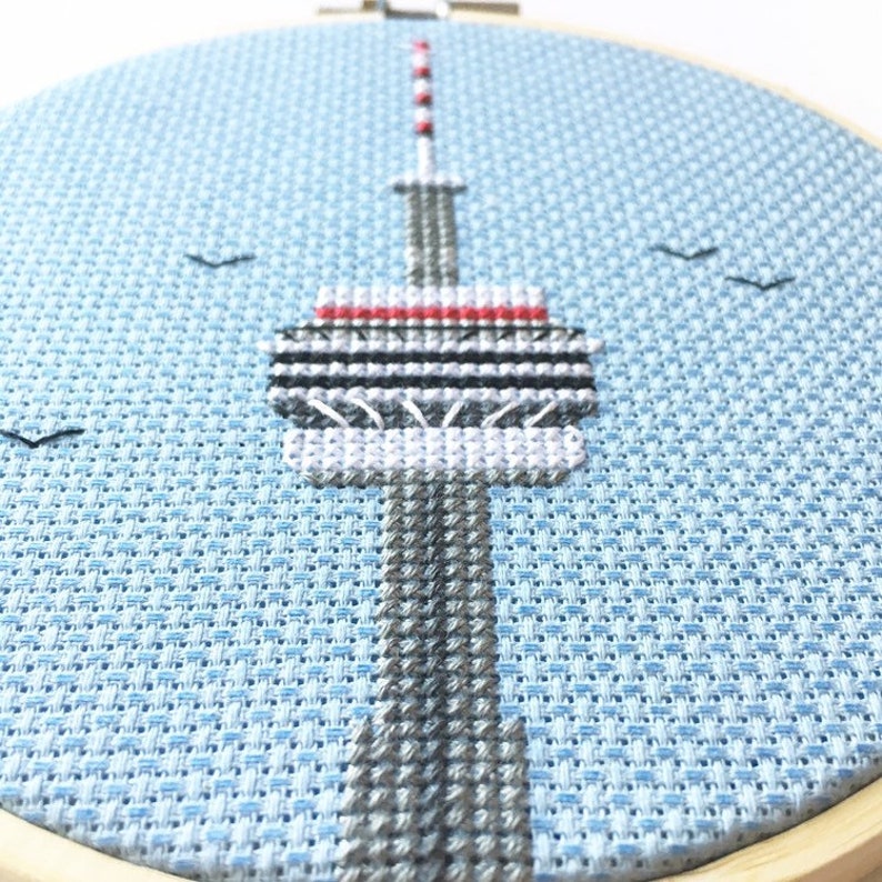 Toronto CN Tower Cross Stitch PDF Pattern Etsy