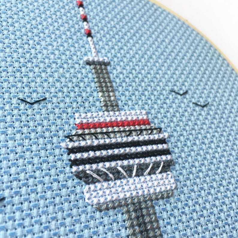 Toronto Cross Stitch Kit CN Tower Etsy Canada