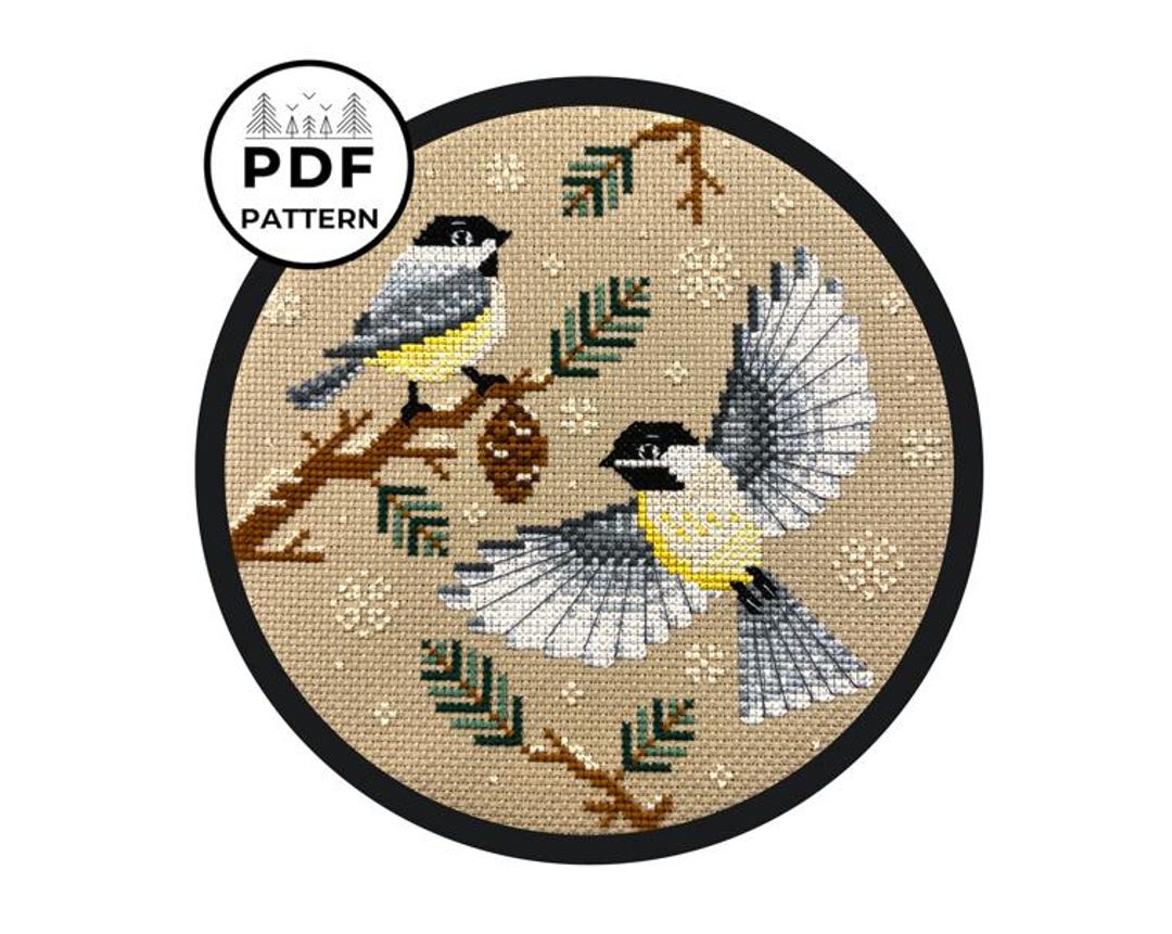 Chilly Chickadees Cross Stitch Pattern - Etsy