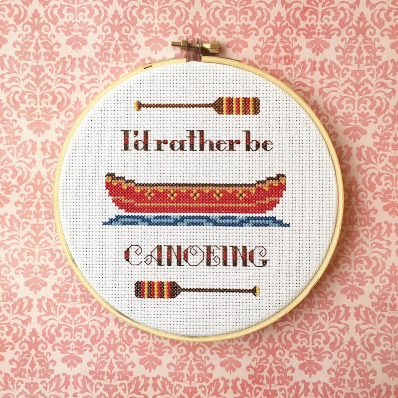 Canoe Modern Cross Stitch Pattern | Etsy