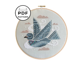 Patrón Punto de Cruz Paloma Voladora PDF