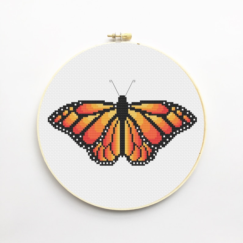 Monarch Butterfly Cross Stitch PDF Pattern | Etsy