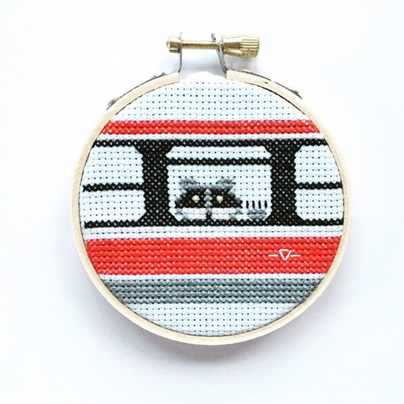 Toronto Raccoon in Streetcar Cross Stitch Kit Etsy Canada