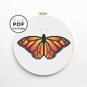 Monarch Butterfly Cross Stitch PDF Pattern