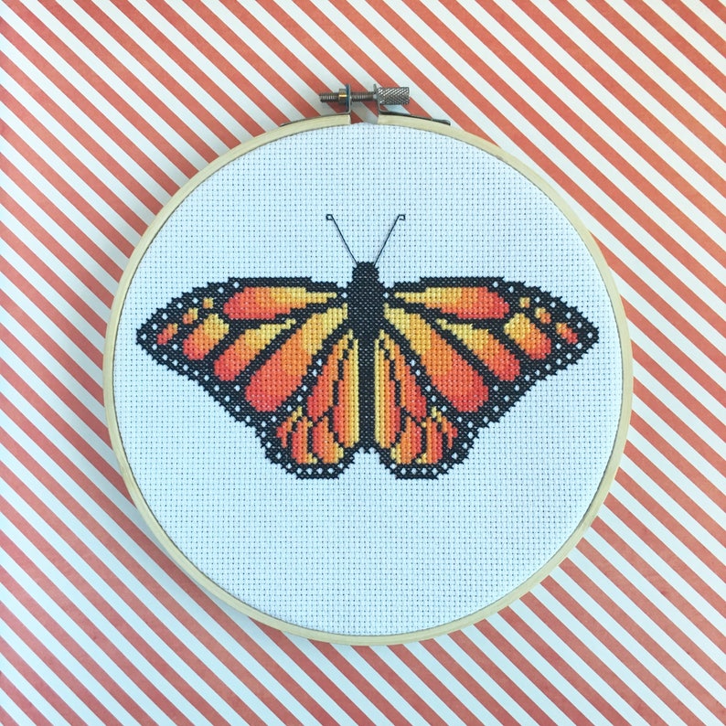 Monarch Butterfly Cross Stitch Kit - Etsy