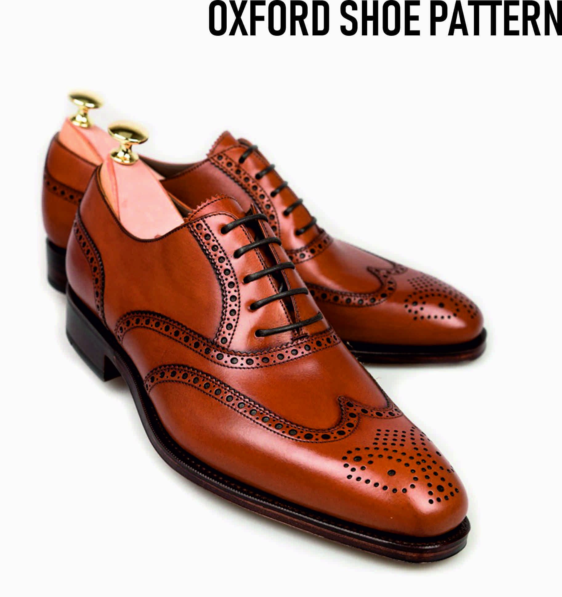 Oxford Shoe Pattern Printable Shoe Pattern for Shoemakers, Real Size ...