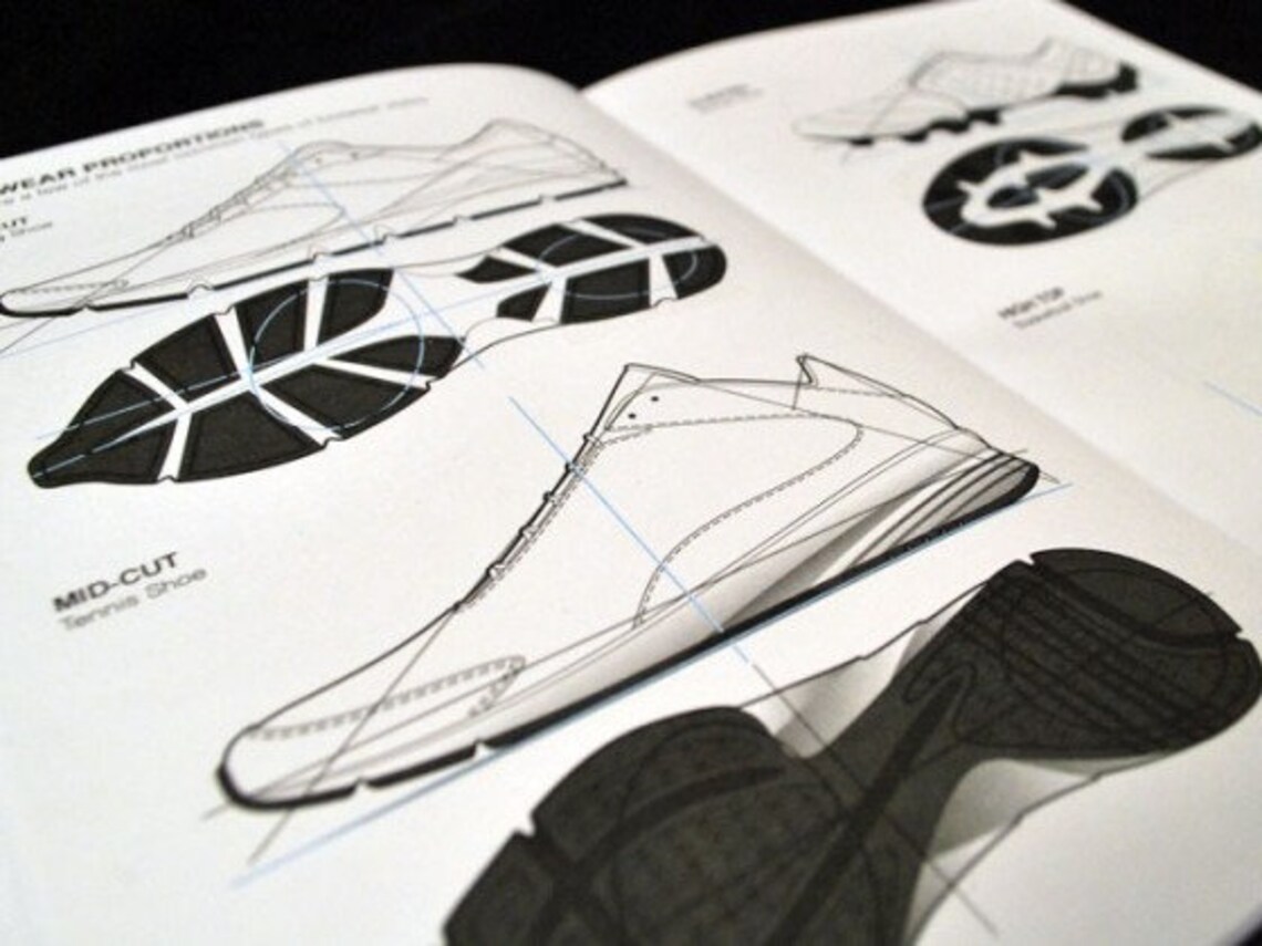 Printable Sports Shoe Sketch Book, Shoe Design Book, Shoe Sketch