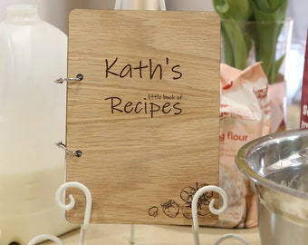 Personalised Wooden Recipe Book