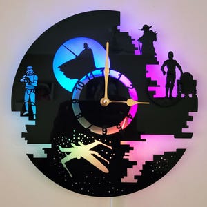 Star Wars Clock, Starwars Gift, LED Light