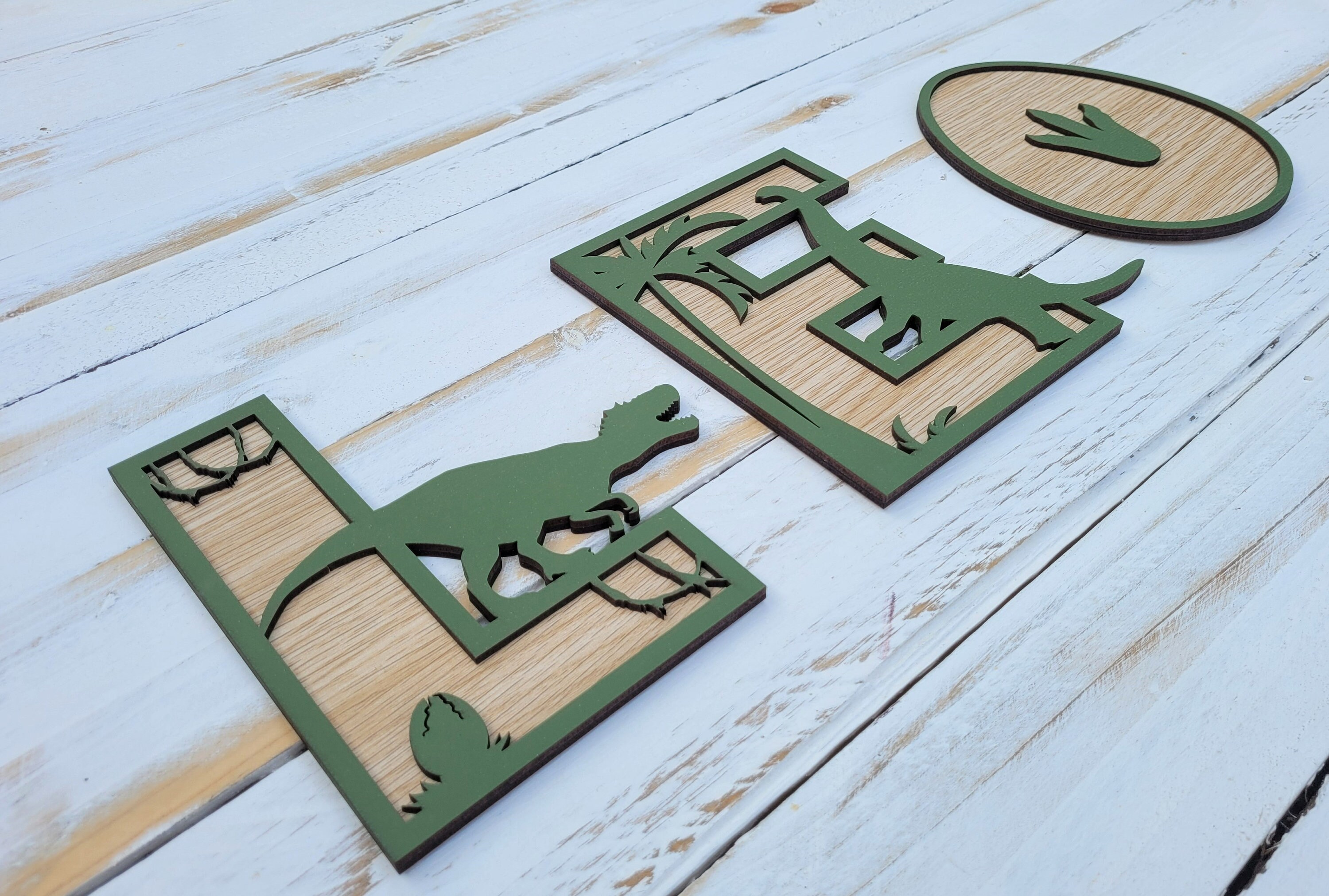 Dinosaur Name Sign |  Wooden Dino Wall Letters
