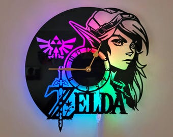 Legend of Zelda Clock, Zelda Gift, LED Light