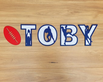Aussie Rules Name Sign |  Wooden AFL Wall Letters