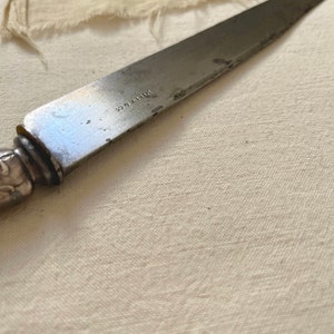 Antique MIELE & Co French Tarnish Acier Carving Meat Knife.Antique Kinife Engraved Monogram Initials LD.Antique Ornate Acier Meat Knive image 7