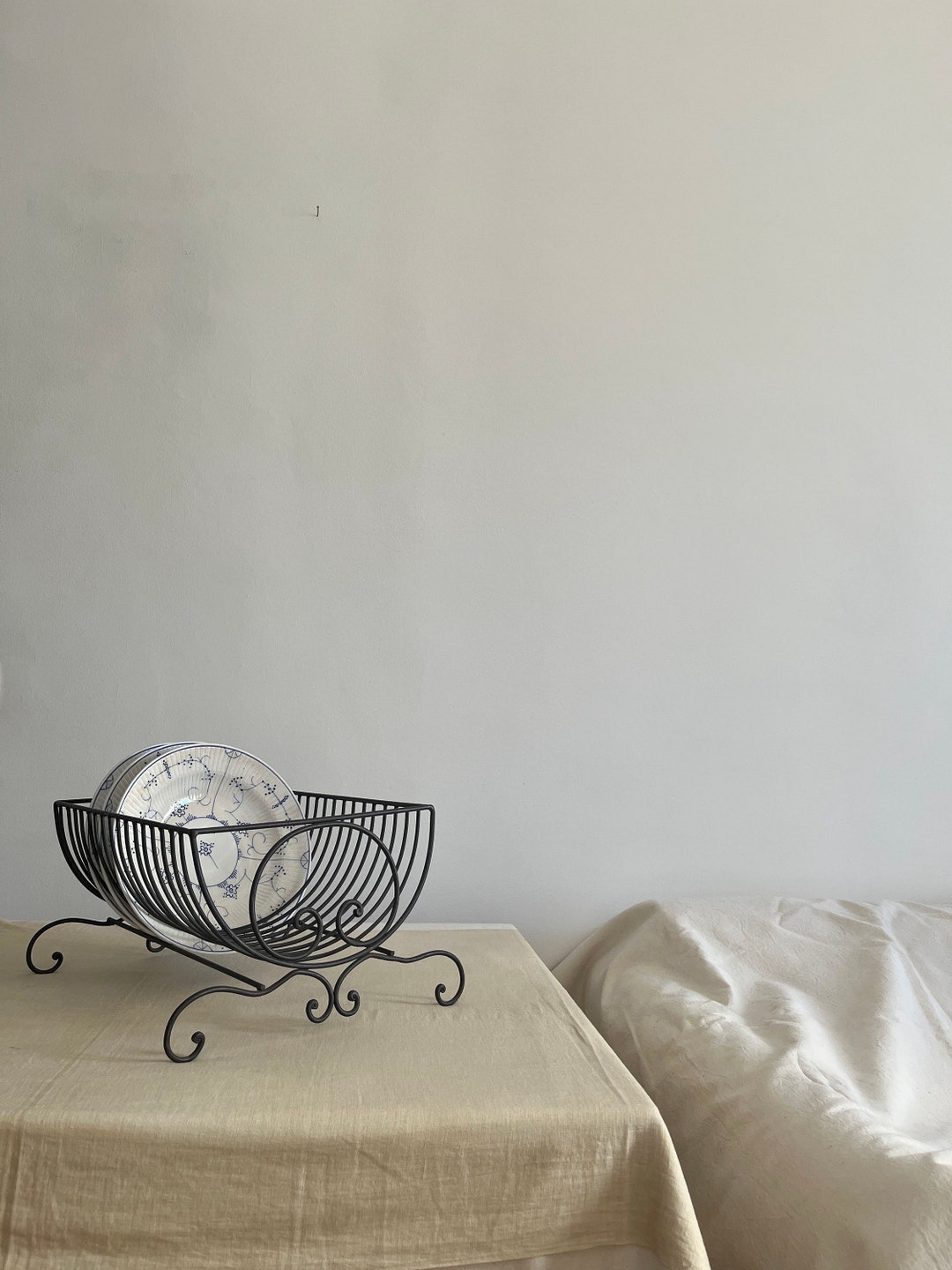 Vintage French Wire Dish Rack.french Wire Dish Drainer.french Metal