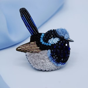 Blue wren hot sale brooch