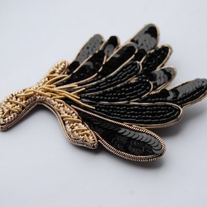 Wildflower Beaded brooch, embroidered brooch, beadwork jewelry