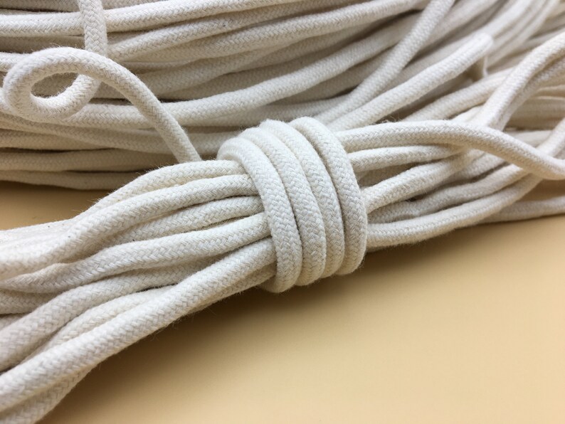 Cotton rope white round cord 5mm jewelry making supplies DIY Etsy