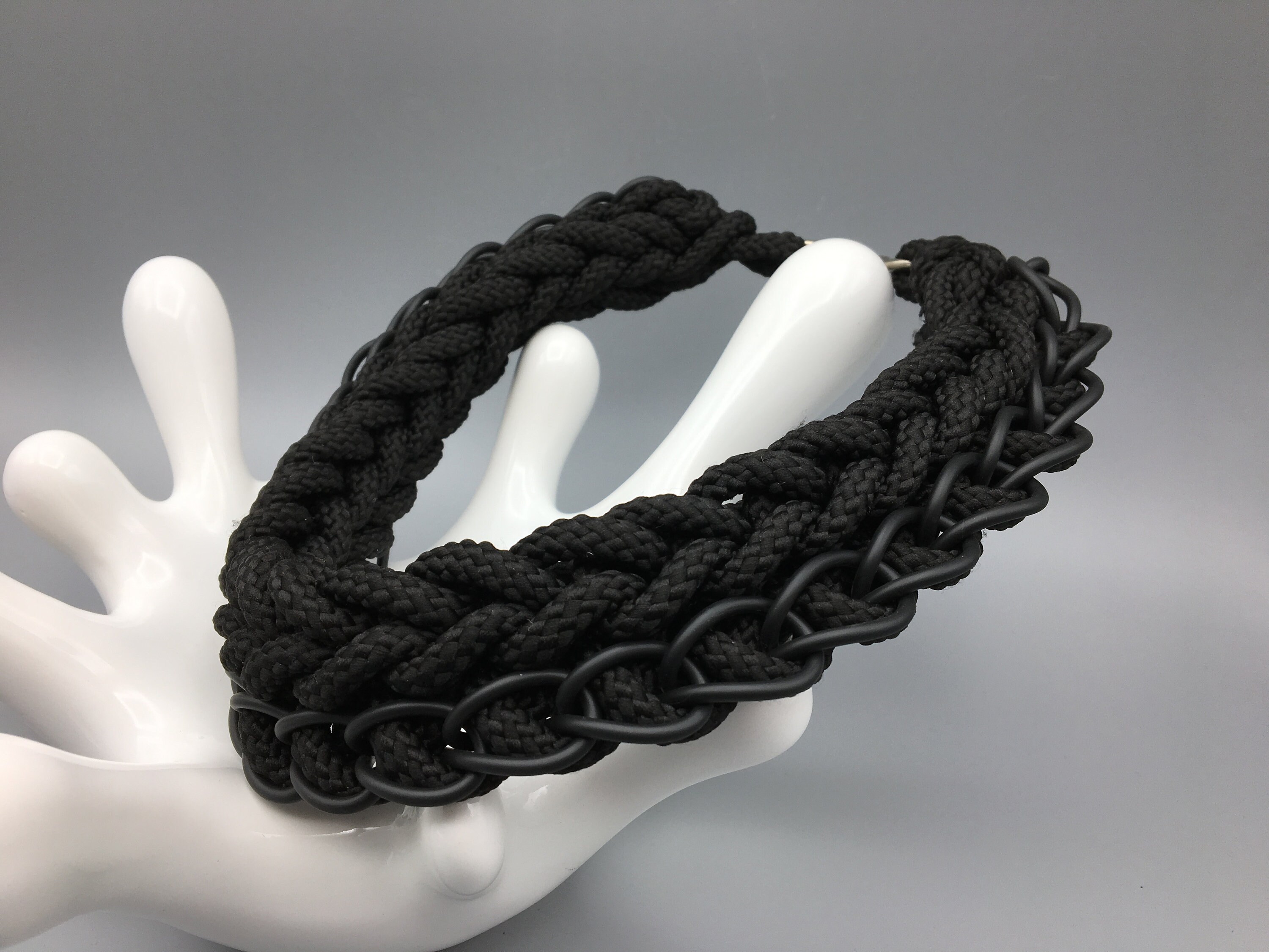 Braided Rope Cord Necklace Oversized Chunky Textile Jewelry Etsy