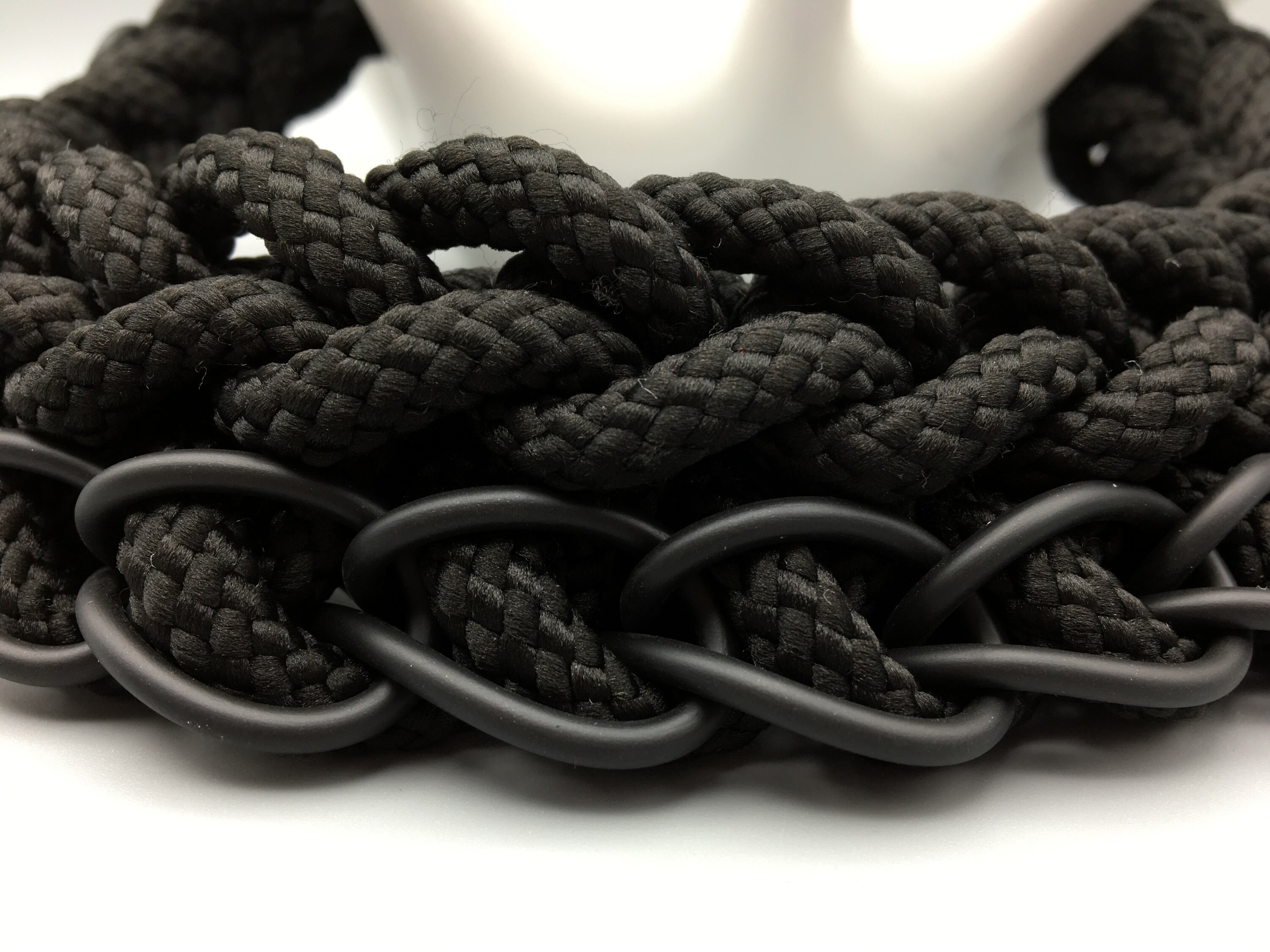 Braided Rope Cord Necklace Oversized Chunky Textile Jewelry Etsy