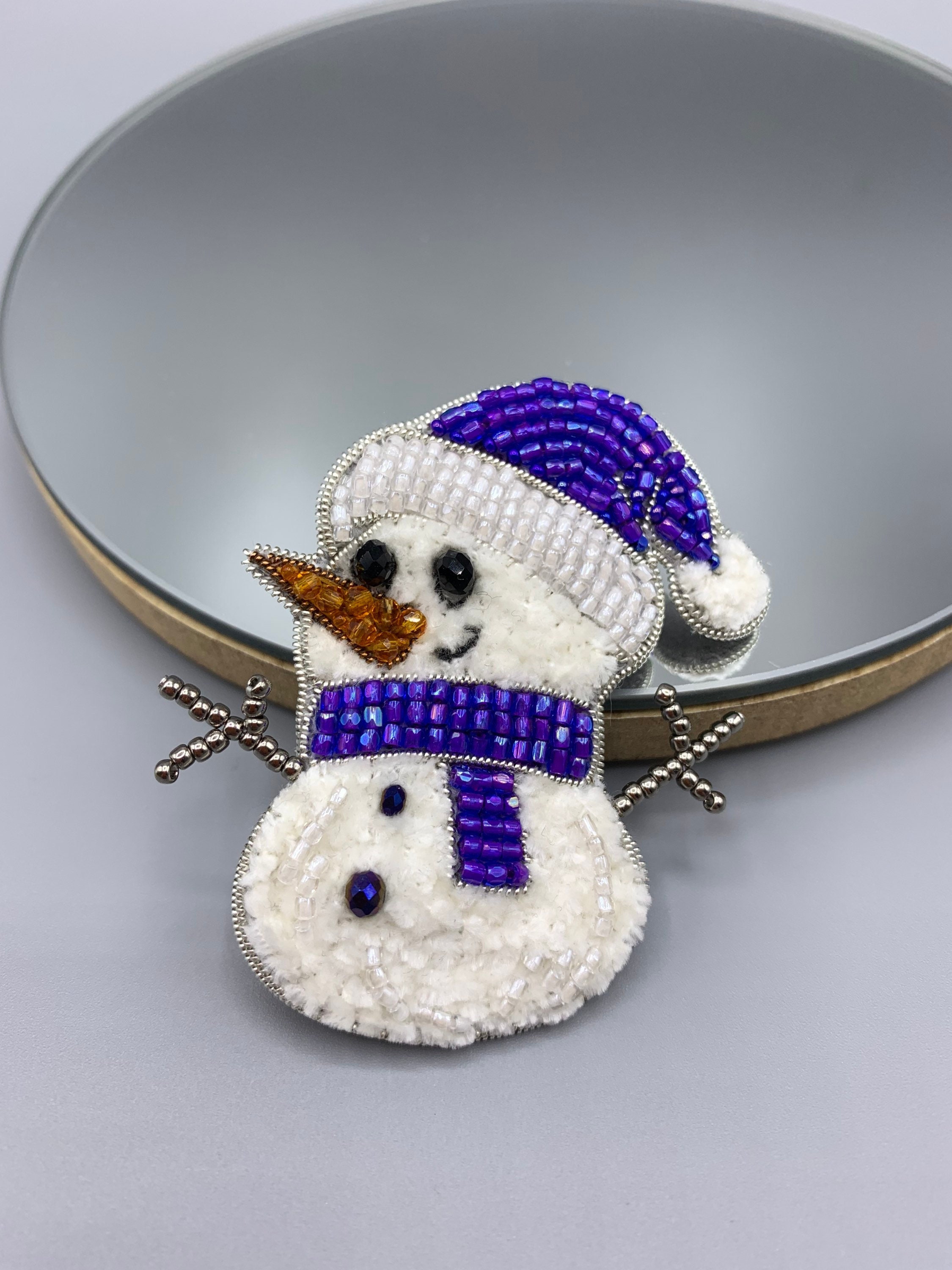 snowman pin brooch - Main Image