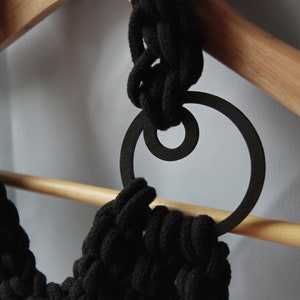 Boho Rope Braided Necklace African Knotted Collar Black Rope - Etsy