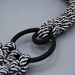 Boho Rope Braided Necklace African Knotted Collar Black Rope - Etsy