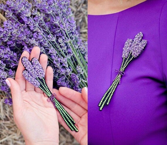purple brooch