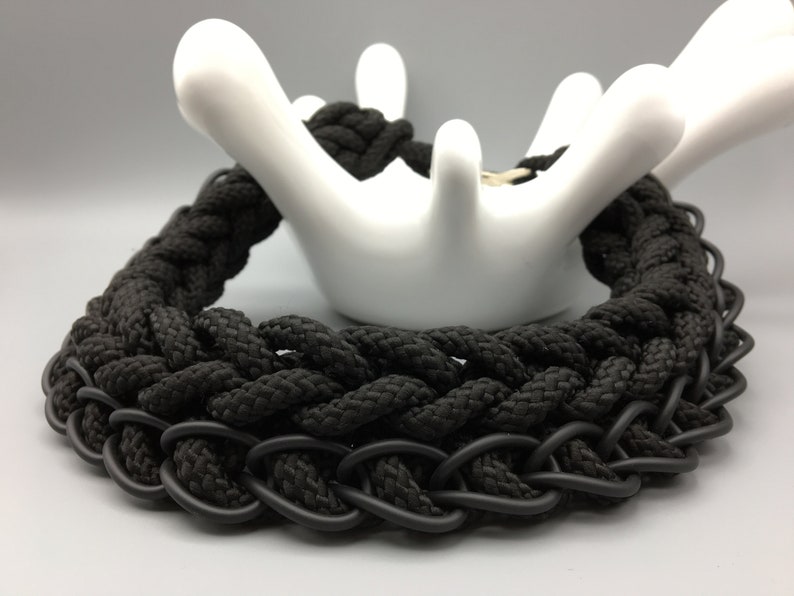 Braided Rope Cord Necklace Oversized Chunky Textile Jewelry Etsy