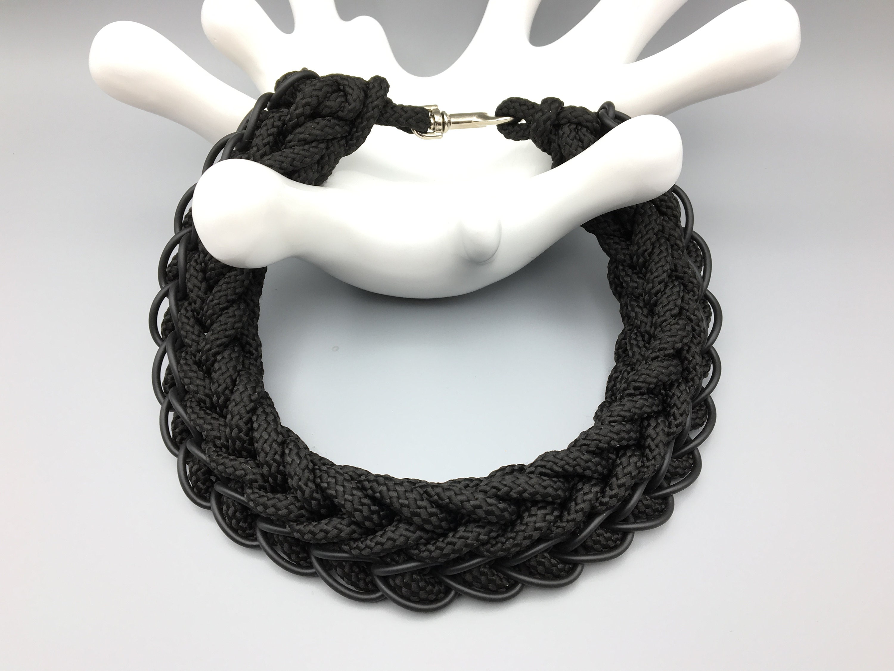 Braided Rope Cord Necklace Oversized Chunky Textile Jewelry Etsy