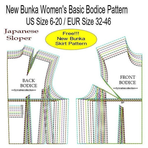 New Bunka Women's Basic Bodice Block