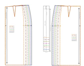 Patrón de falda recta básica BUNKA