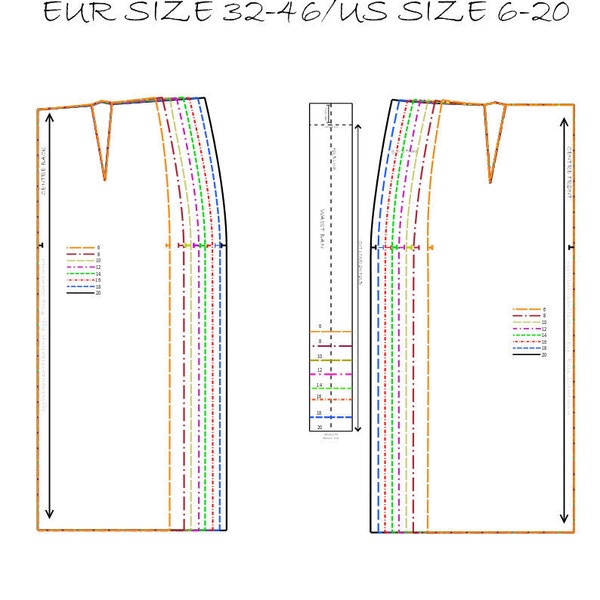 BUNKA Basic Straight Skirt Pattern