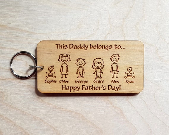 personalised keyrings for fathers day