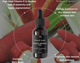 Huile de Buah Merah biologique | Huile pressée à froid non raffinée | Soins de la peau anti-âge