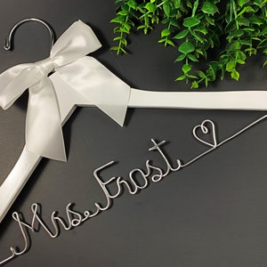 Personalized wedding hanger for the wedding dress photos, Unique gift for a bridal shower, Customized dress hanger for a bridesmaid proposal