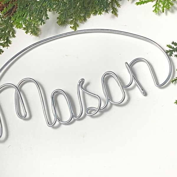 Personalized Christmas ornament, Christmas tree decoration, Wire name ornament, Wire word, Secret Santa gift