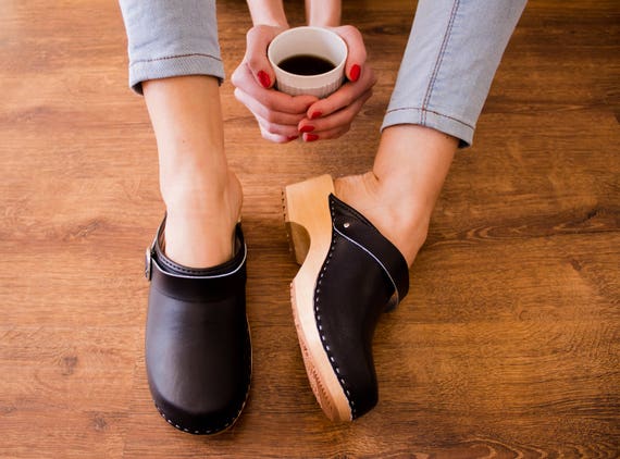 etsy wooden clogs